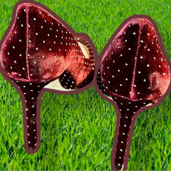 NWT Jimmy Choo ‘Romy 100’ Pumps in “Grape / Silver” Glitter Spotted Velvet Sz 41 - Picture 11 of 16